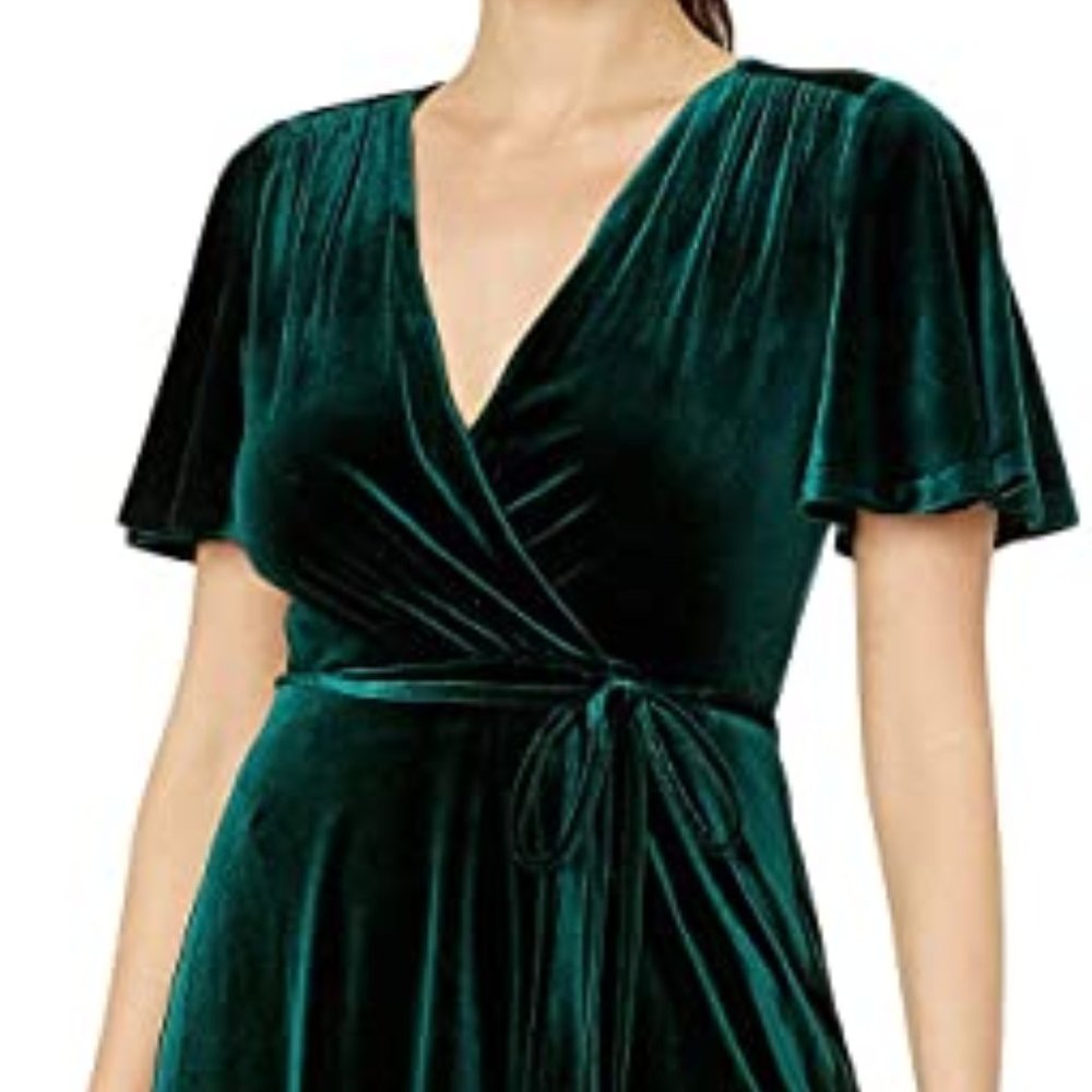 Emerald Velvet Calvin Klein Dress